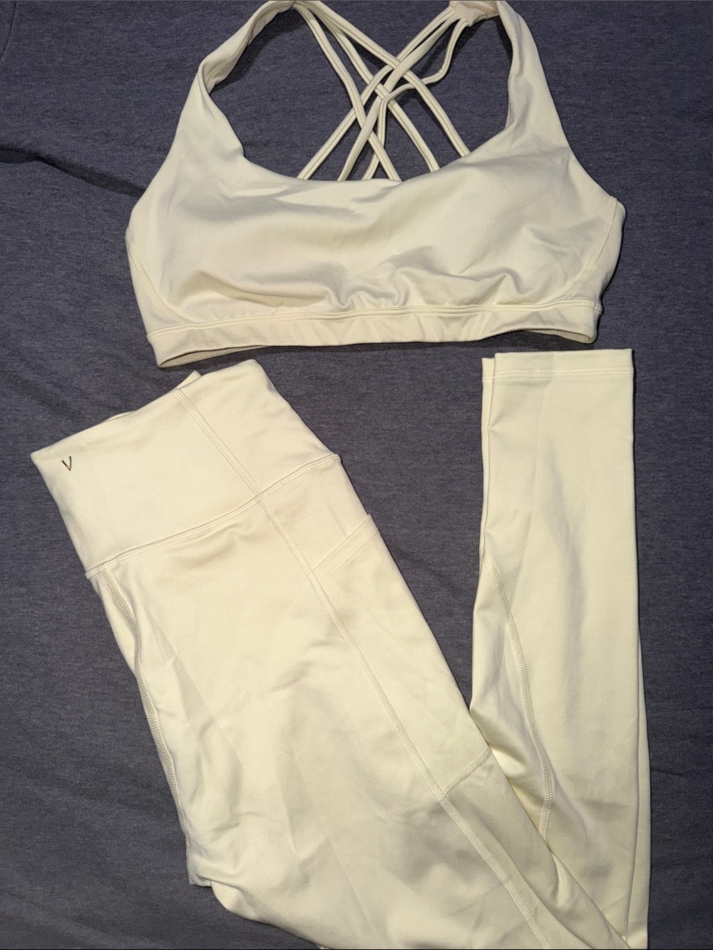 Butter Yellow Strappy Sports Bra & Leggings Set